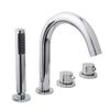 Wiesbaden Caral Mitigeur thermostatique de bord de baignoire 4 trous partie apparente avec partie encastrée chrome SW377883