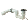 Riko Siphon de receveur de douche avec bouchon 1 1/2" PVC blanc SW10686