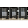 Wiesbaden Slim paroi de douche en verre 800 x 2000 x 8 mm verre clair nano avec bande centrale en verre opale SW295907