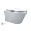 Wiesbaden Vesta Wandcloset - rimless - met Flatline toiletzitting - softclose en quickrelease - glans wit SW95715