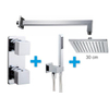 Exellence One Pack Set de douche thermostatique encastrable avec bras mural et douche de tête 30cm chrome SW62527 Exellence One Pack Set de douche thermostatique encastrable avec bras mural et douche de tête 30cm chrome SW62527