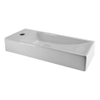 Wiesbaden Trim mini lavabo mural gauche 38 x 14 x 8 cm céramique brillant blanc SW95728