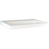 Wiesbaden Flag lavabo simple sans trou de robinet 60x36x4 cm en marbre synthétique brillant blanc SW62814