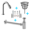 Wiesbaden Victoria Set toiletkraan met afvoer geborsteld staal SW95527 Wiesbaden Victoria Set toiletkraan met afvoer geborsteld staal SW95527