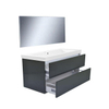 Wiesbaden Vision meubelset met spiegel 100cm hoogglans grijs SW95902 Wiesbaden Vision meubelset met spiegel 100cm hoogglans grijs SW95902