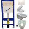 Geberit UP100 Kit avec cuvette et abattant WC Neptunus et plaque de commande Delta 21 blanc SW96086