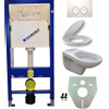 Geberit UP100 Toiletset met Neptunus WC - Nept.zitting - Delta 21 bedieningsplaat - glans wit SW96086