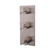 Wiesbaden Cross afbouwdeel thermostatisch 3 weg geborsteld staal SW62501 Wiesbaden Cross afbouwdeel thermostatisch 3 weg geborsteld staal SW62501