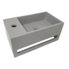 Wiesbaden Julia lavabo à poser gauche 35 x 20 x 16 cm solid surface aspect béton SW296047
