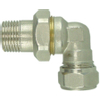 Riko raccord de radiateur 3 pièces 1/2x15 à compression coudé nickelé GA74676