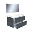 Wiesbaden Vision meubelset met spiegel 80cm hoogglans grijs SW95901 Wiesbaden Vision meubelset met spiegel 80cm hoogglans grijs SW95901