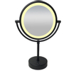 Wiesbaden make-up spiegel staand led op batterijen mat zwart SW296054 Wiesbaden make-up spiegel staand led op batterijen mat zwart SW296054