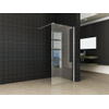 Wiesbaden Brush inloopdouche met RVS profiel 100x200cm 10mm glas met NANO coating SW95472