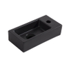 Wiesbaden Rhea S mini lavabo mural droit 36,5 x 18 x 9 cm céramique noir mat SW295984