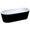 Exellence Nero Baignoire îlot acrylique 178 x 80 avec bonde clac noire/blanche SW95521 Exellence Nero Baignoire îlot acrylique 178 x 80 avec bonde clac noire/blanche SW95521
