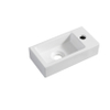 Wiesbaden Rhea S mini lavabo d'angle droite 36,5 x 18 x 9 cm céramique mat blanc SW295980