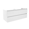 Wiesbaden Vision Onderkast - met 4 laden - 2 uitsparingen - 120x46cm - glans wit SW95810