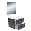 Wiesbaden Vision meubelset met spiegel 60cm hoogglans grijs SW95900 Wiesbaden Vision meubelset met spiegel 60cm hoogglans grijs SW95900