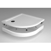 Wiesbaden Panneau de recouvrement avec pieds pour receveur de douche quart de rond 90 x 90 x 4 cm blanc brillant SW95519