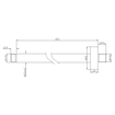 Wiesbaden Caral bras de douche avec fixation plafond 20 cm chrome SW10510