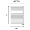 Wiesbaden Elara elektrische radiator 76,6 x 60 cm wit SW296063