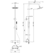 Wiesbaden Caral douche opbouwset met thermostatische mengkraan mat zwart TWEEDEKANS OUT5026