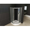 Xellanz Eco kwartronde cabine met twee schuifdeuren 900 x 900 x 1900 x 5 mm nano helder glas/chroom SW72915