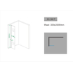 Wiesbaden Comfort zijwand met muurprofiel 300 x 2000 x 10 mm nano helder glas/chroom SW10418