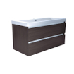 Wiesbaden Vision lavabo simple avec 1 trou de robinet 100x46x5,5 cm en marbre synthétique brillant blanc SW95821