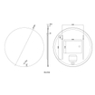Wiesbaden Soul miroir rond avec LED, dimmable et chauffage miroir 100 cm SW296072