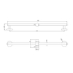 Wiesbaden Glijstang rond 65 cm chrome SW10526