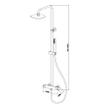 Xellanz Caralda Eco thermostatische regendoucheset opbouw chroom SW96048