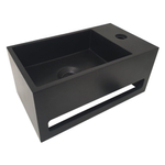 Wiesbaden Julia Fontein rechts - 35x20x16cm - solid surface - mat zwart SW296031