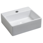 Wiesbaden Leto lave-mains 33,5 x 29 x 11,5 cm céramique brillant blanc SW10637