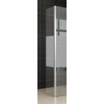 Wiesbaden Panneau latéral 35 x 200 cm avec profil d'angle pour douche à l'italienne chrome avec verre mat NANO 10 mm SW95468