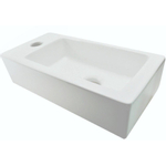 Wiesbaden Rhea S mini fontaine gauche 36,5 x 18 x 9 cm céramique blanc mat SW296025