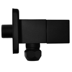 Xellanz Square robinet d'arrêt d'angle + rosace 3/8'x10 noir mat SW295946
