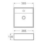 Wiesbaden Larx vasque 38,5 x 38,5 x 13 cm céramique brillant blanc SW62642