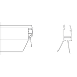 Xellanz Profilé d'étachéité universel type 6 horizontal 6mm SW95498