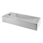 Wiesbaden Trim mini lavabo mural gauche 38 x 14 x 8 cm céramique brillant blanc SW95728
