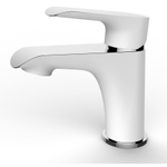 Xellanz Tarma eenhendel wastafelkraan laag wit/chroom SW62545