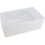 Wiesbaden Rhea Lave mains 30.5x18x11cm sans trou pour robinetterie Blanc SW10644