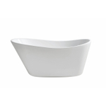 Wiesbaden Trapeze Baignoire îlot 170 x 77 cm acrylique brillant blanc avec bonde brillant blanc SW95522