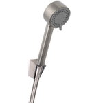 Wiesbaden UniMatch Cadans ensemble de douchette avec douchette 3 positions Ø 8 cm, flexible de douche et support mural orientable acier brossé SW10537