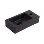Wiesbaden Rhea S mini lavabo mural droit 36,5 x 18 x 9 cm céramique noir mat SW295984