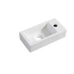 Wiesbaden Rhea S mini lavabo d'angle droite 36,5 x 18 x 9 cm céramique mat blanc SW295980