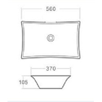 Wiesbaden Scala lavabo à poser 56x37x10,5cm blanc SW62646