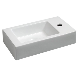 Wiesbaden Rhea fontein rechts 45,5 x 26 x 12 cm keramiek glans wit OUTLETSTORE