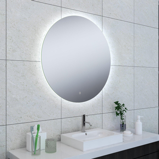 Wiesbaden Soul miroir rond avec LED, dimmable et chauffage miroir 80 cm
