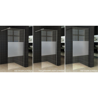 Wiesbaden Slim paroi en verre partiellement satinée 100x200cm 8mm nano